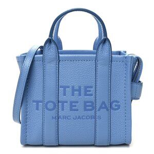 AUTHENTIC MARC JACOBS Blue Leather "Small" Tote Bag